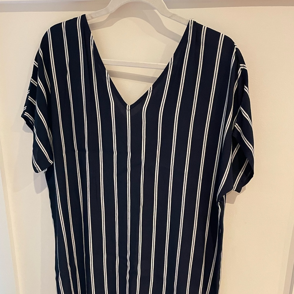 Madewell silk v-neck dress - navy